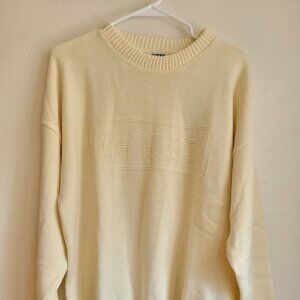 CYTEC Sweater Women Size XL Cream Crew Neck Long Sleeve Acrylic NWT